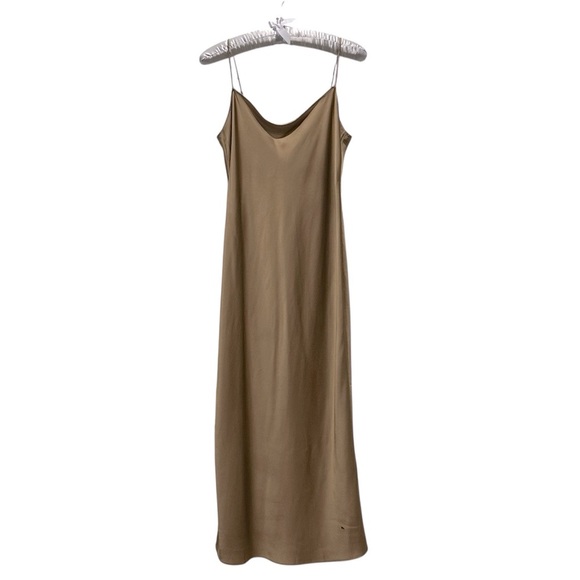 NEW J. CREW Gwyneth Slip Dress in Luster Charmeuse Camel Size 0 - Picture 4 of 11